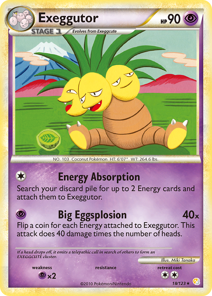 Exeggutor (18/123) [HeartGold & SoulSilver: Base Set] | Tables and Towers