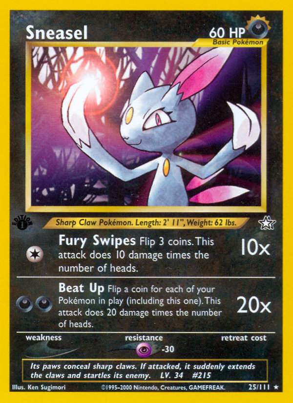 Sneasel (25/111) [Neo Genesis 1st Edition] | Tables and Towers