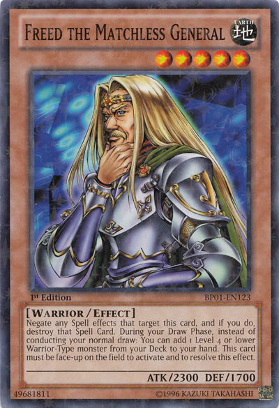 Freed the Matchless General [BP01-EN123] Starfoil Rare | Tables and Towers