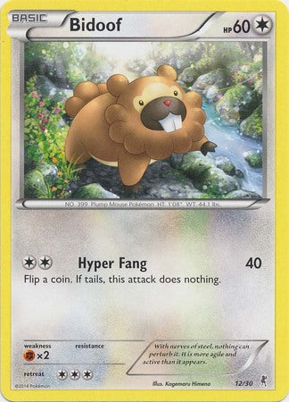 Bidoof (12/30) [XY: Trainer Kit 1 - Bisharp] | Tables and Towers