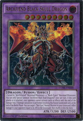 Archfiend Black Skull Dragon [CORE-EN048] Ultimate Rare | Tables and Towers