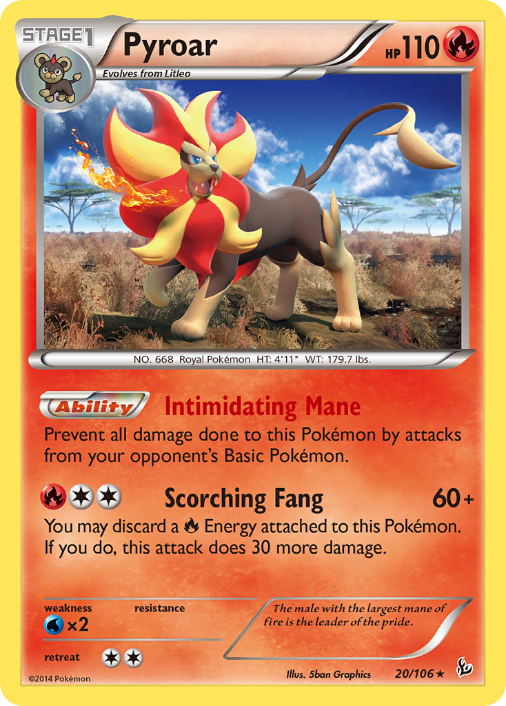 Pyroar (20/106) [XY: Flashfire] | Tables and Towers