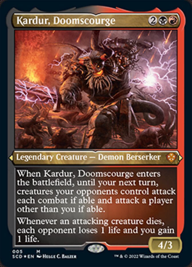 Kardur, Doomscourge (Foil Etched) [Starter Commander Decks] | Tables and Towers