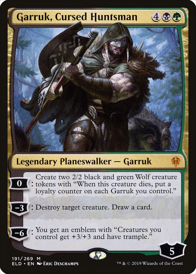 Garruk, Cursed Huntsman [Throne of Eldraine] | Tables and Towers