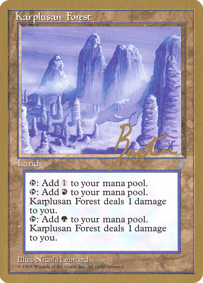 Karplusan Forest (George Baxter) [Pro Tour Collector Set] | Tables and Towers