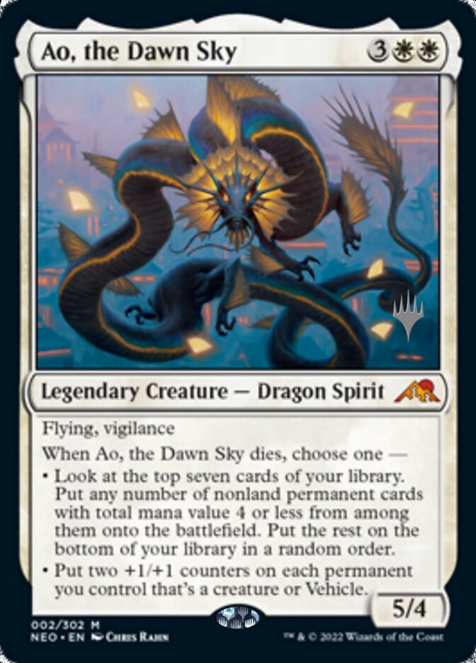 Ao, the Dawn Sky (Promo Pack) [Kamigawa: Neon Dynasty Promos] | Tables and Towers