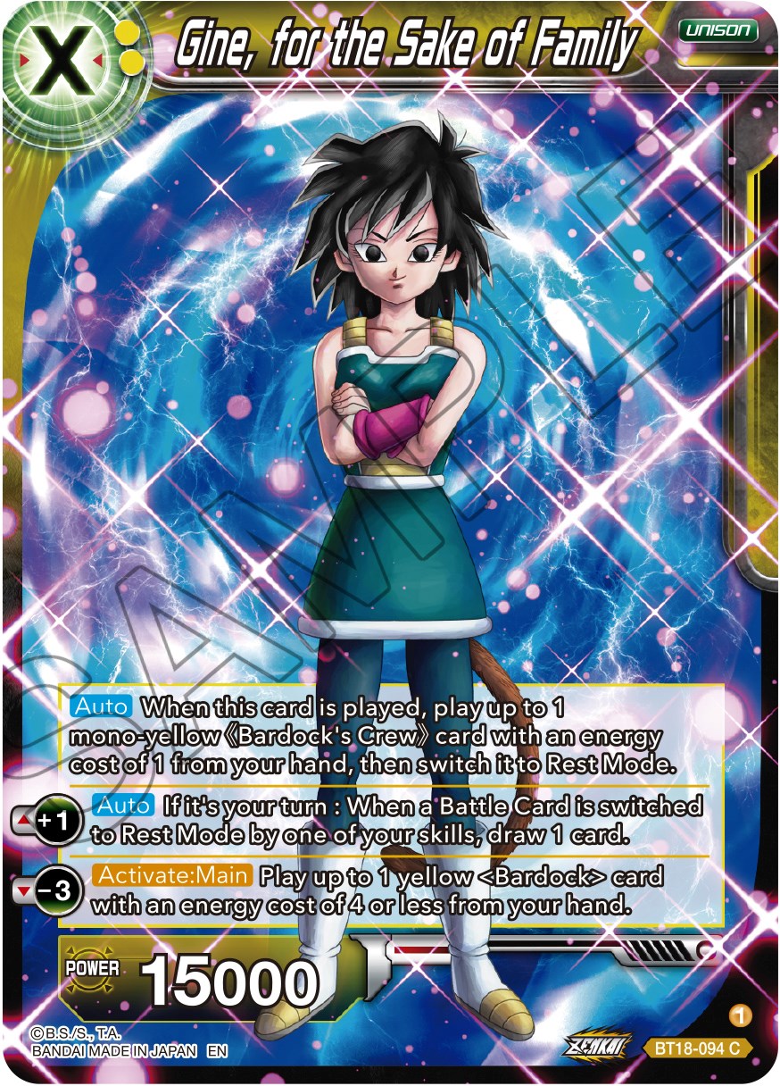 Gine, for the Sake of Family (BT18-094) [Dawn of the Z-Legends] | Tables and Towers