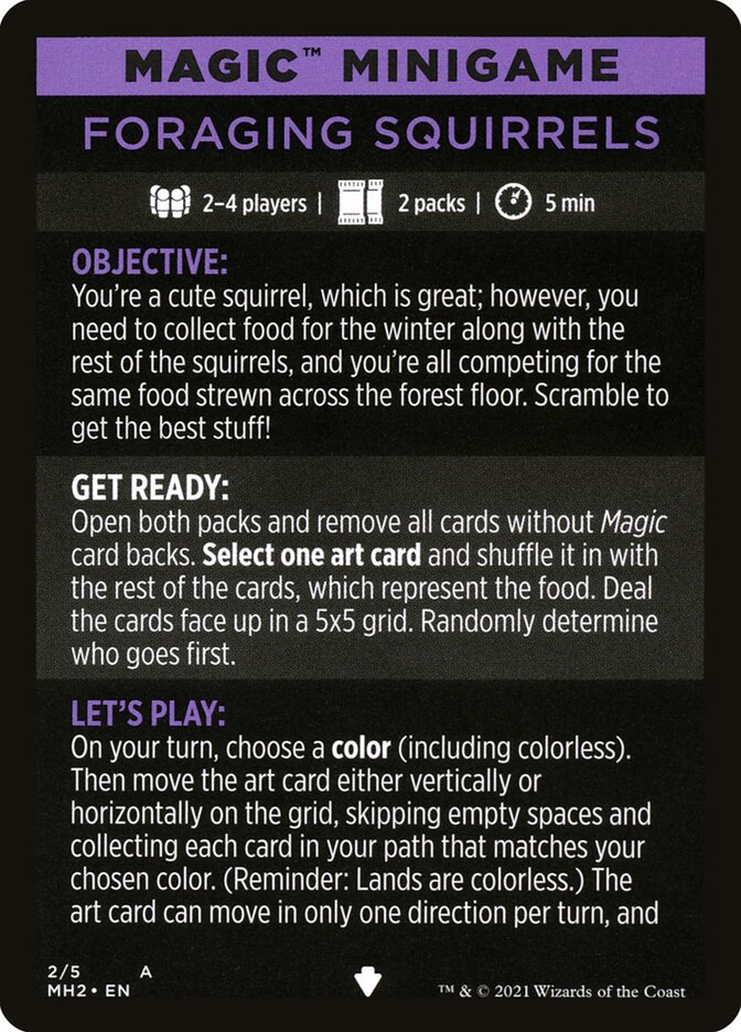 Foraging Squirrels (Magic Minigame) [Modern Horizons 2 Minigame] | Tables and Towers