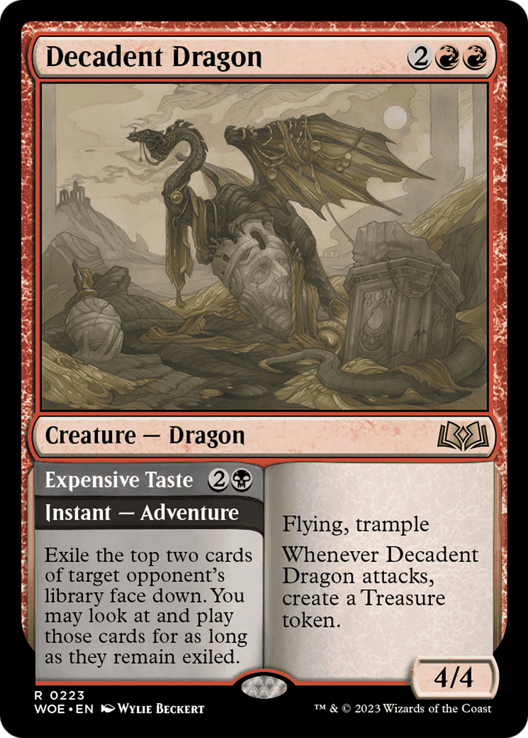 Decadent Dragon // Expensive Taste [Wilds of Eldraine] | Tables and Towers