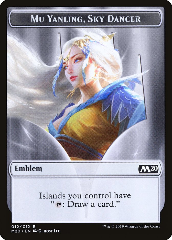 Mu Yanling, Sky Dancer Emblem [Core Set 2020 Tokens] | Tables and Towers