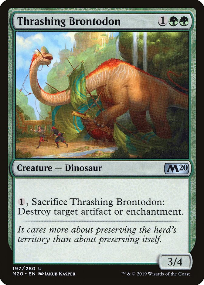 Thrashing Brontodon [Core Set 2020] | Tables and Towers