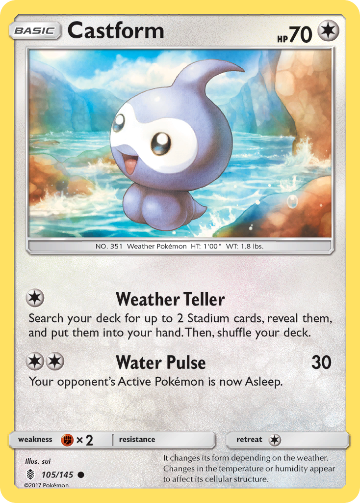 Castform (105/145) [Sun & Moon: Guardians Rising] | Tables and Towers