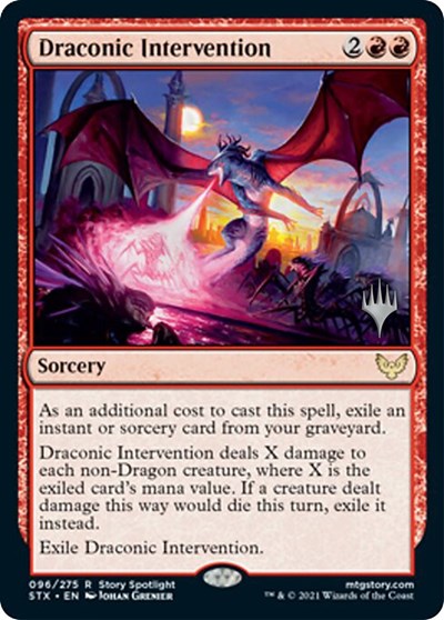 Draconic Intervention (Promo Pack) [Strixhaven: School of Mages Promos] | Tables and Towers