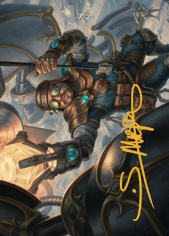 Powerstone Engineer Art Card (Gold-Stamped Signature) [The Brothers' War Art Series] | Tables and Towers