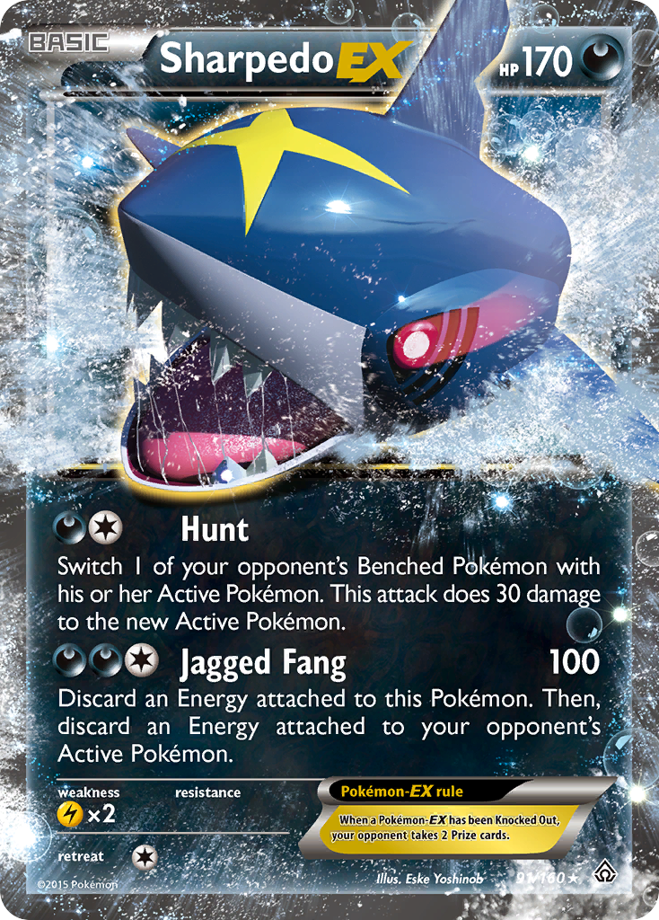 Sharpedo EX (91/160) [XY: Primal Clash] | Tables and Towers