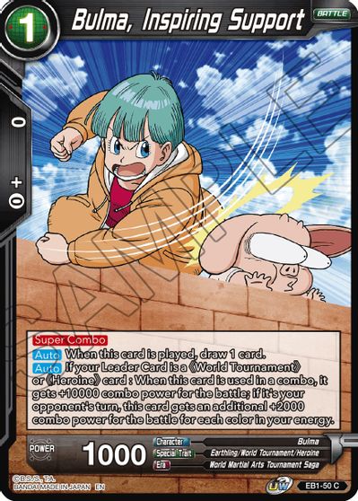 Bulma, Inspiring Support (EB1-50) [Battle Evolution Booster] | Tables and Towers