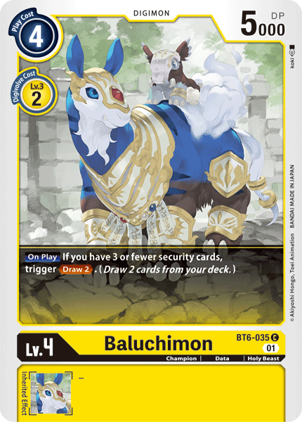 Baluchimon [BT6-035] [Double Diamond] | Tables and Towers