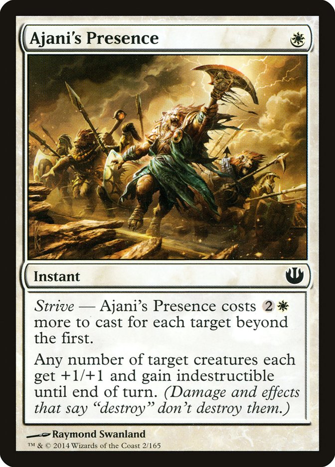 Ajani's Presence [Journey into Nyx] | Tables and Towers