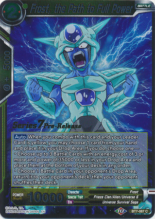 Frost, the Path to Full Power (BT7-087_PR) [Assault of the Saiyans Prerelease Promos] | Tables and Towers