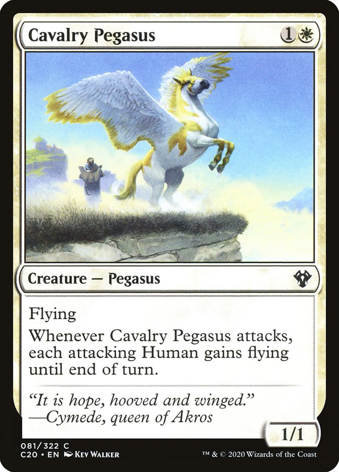 Cavalry Pegasus [Commander 2020] | Tables and Towers