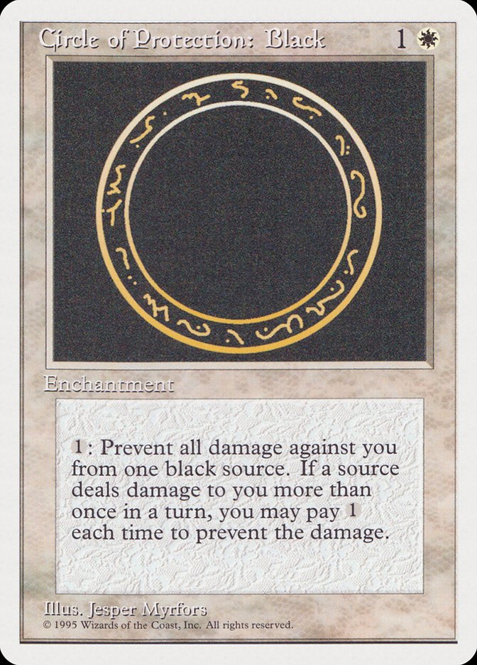 Circle of Protection: Black [Rivals Quick Start Set] | Tables and Towers