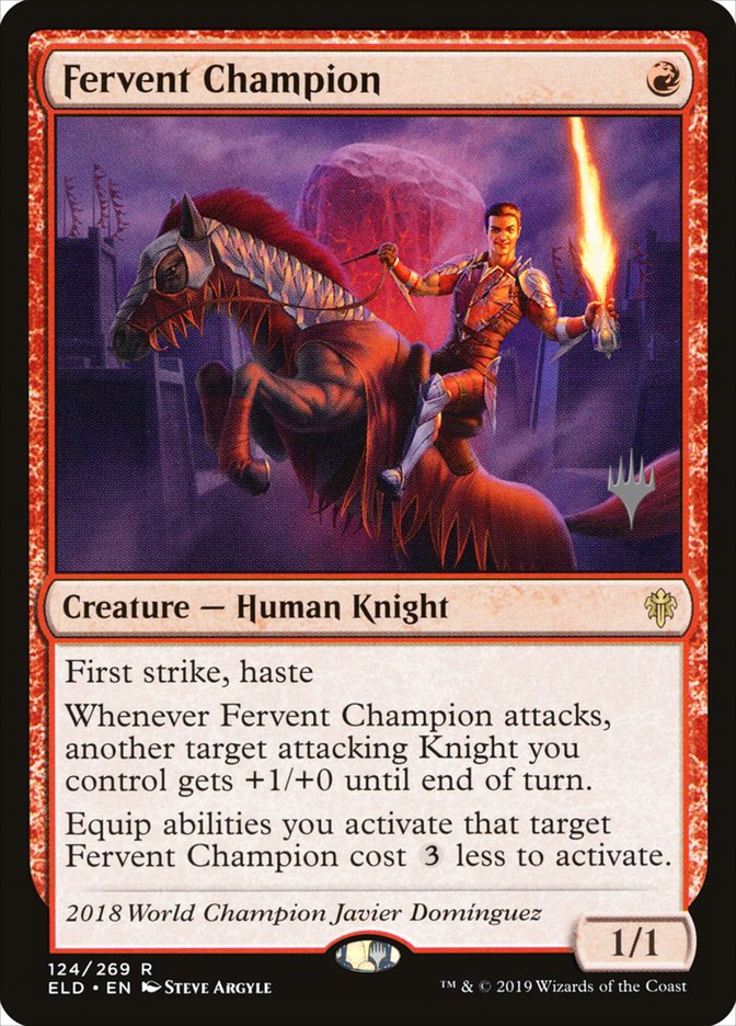 Fervent Champion (Promo Pack) [Throne of Eldraine Promos] | Tables and Towers