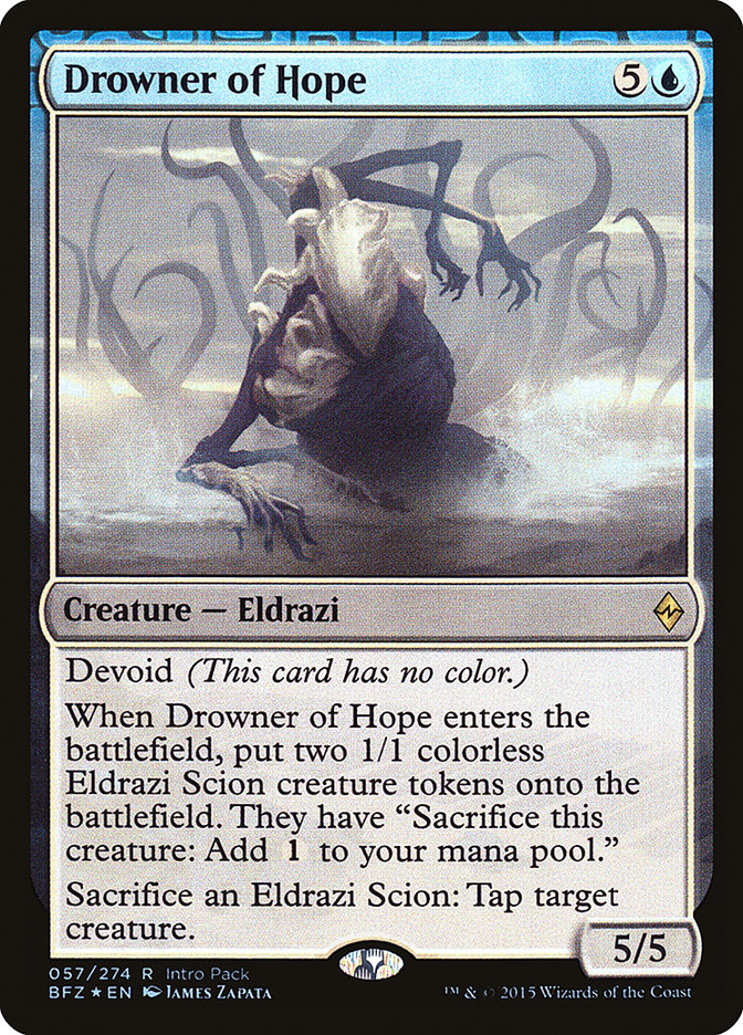 Drowner of Hope (Intro Pack) [Battle for Zendikar Promos] | Tables and Towers