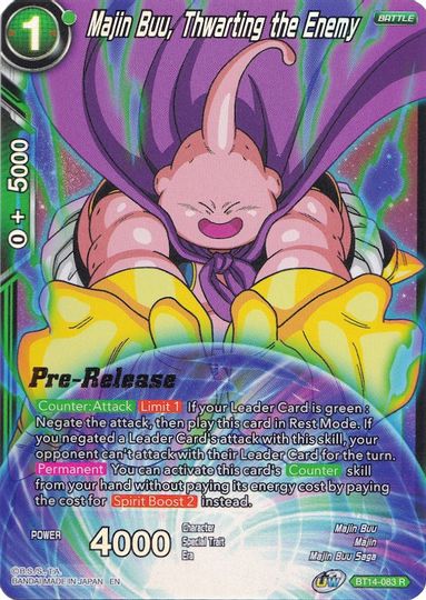 Majin Buu, Thwarting the Enemy (BT14-083) [Cross Spirits Prerelease Promos] | Tables and Towers