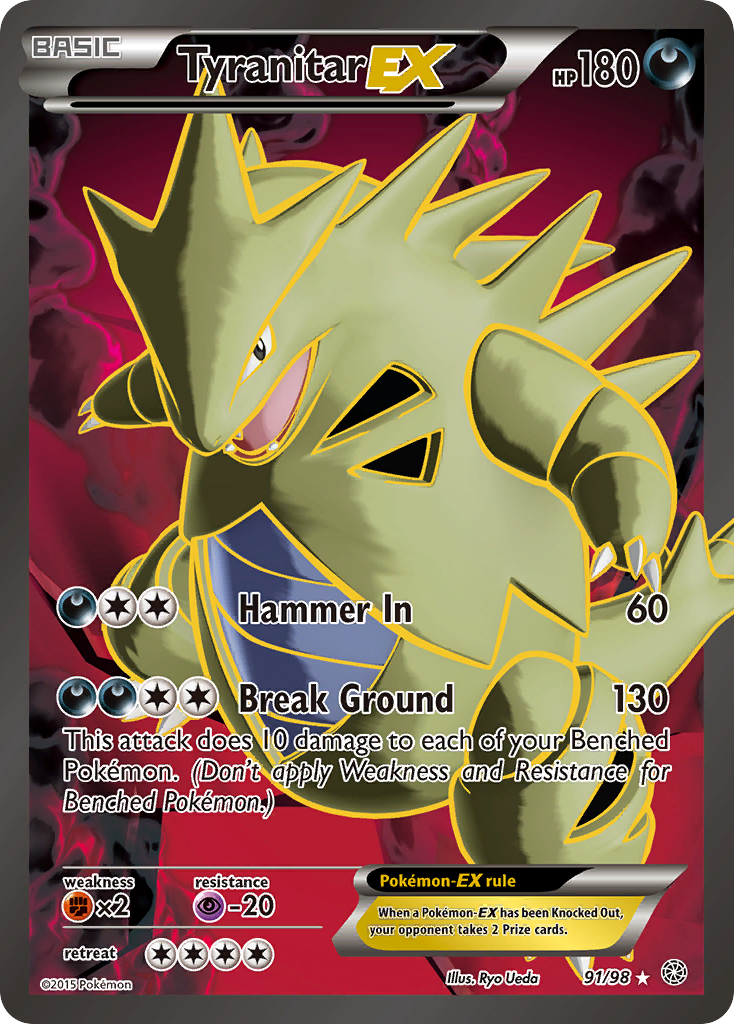 Tyranitar EX (91/98) [XY: Ancient Origins] | Tables and Towers