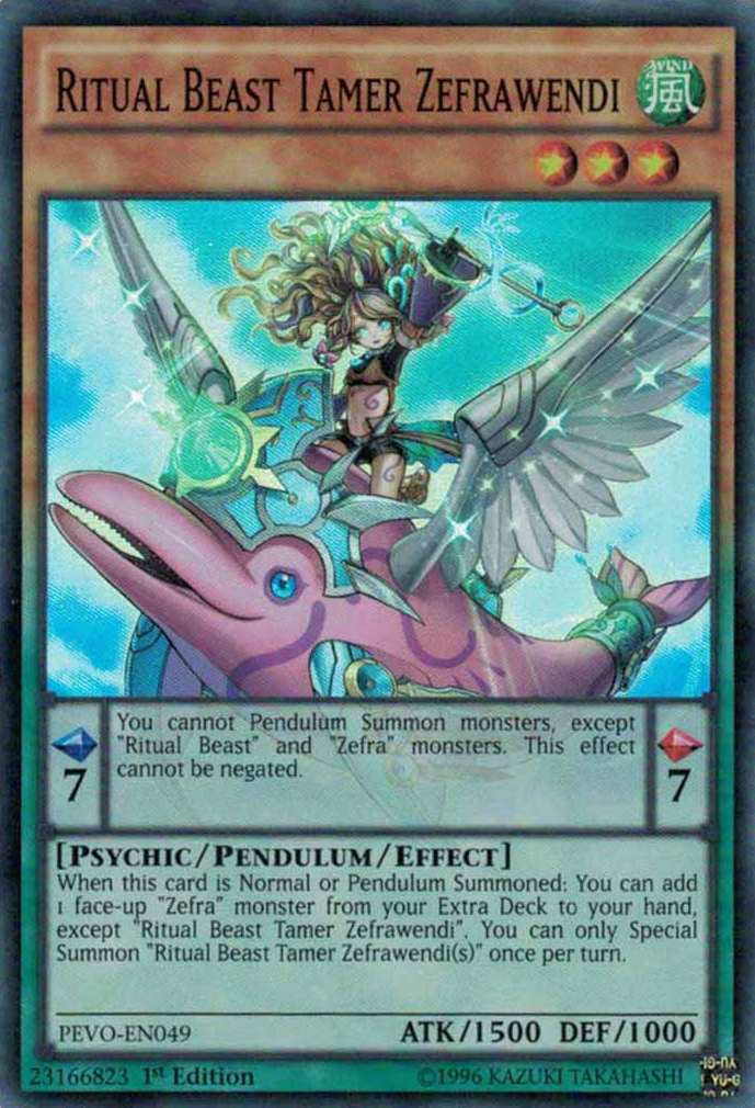 Ritual Beast Tamer Zefrawendi [PEVO-EN049] Super Rare | Tables and Towers