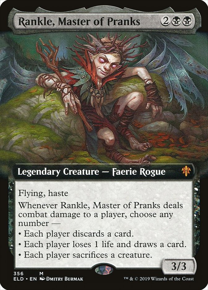 Rankle, Master of Pranks (Extended Art) [Throne of Eldraine] | Tables and Towers