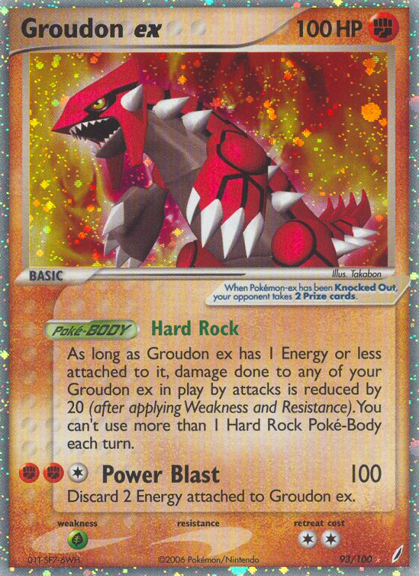 Groudon ex (93/100) [EX: Crystal Guardians] | Tables and Towers