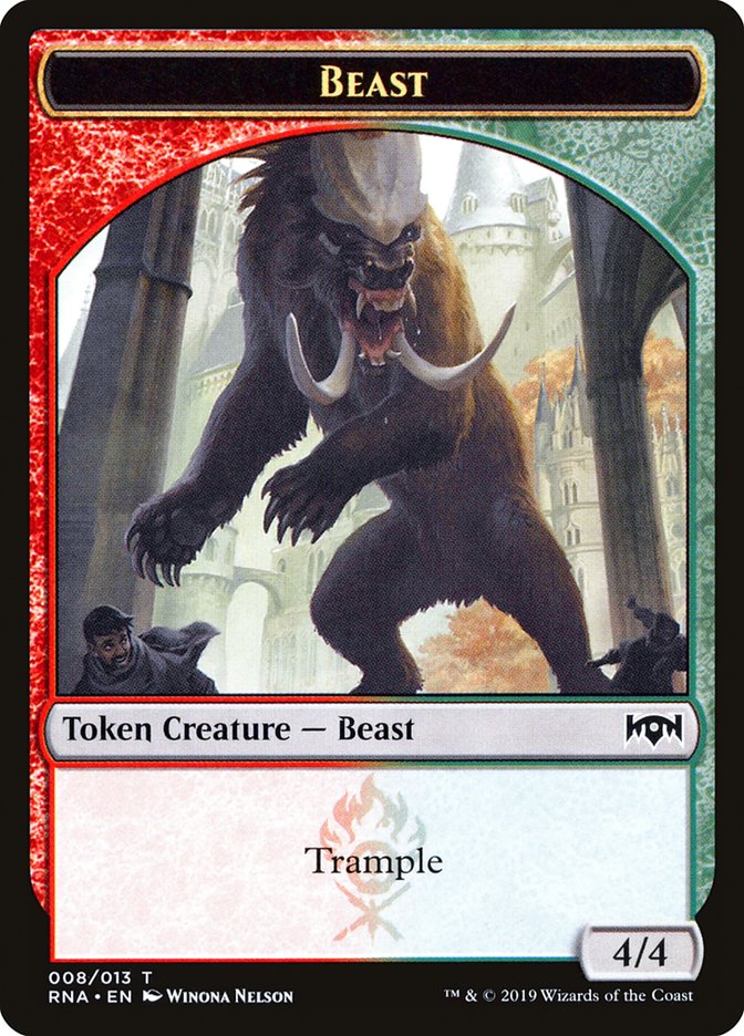 Beast Token [Ravnica Allegiance Tokens] | Tables and Towers