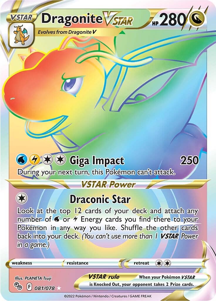 Dragonite VSTAR (081/078) [Pokémon GO] | Tables and Towers