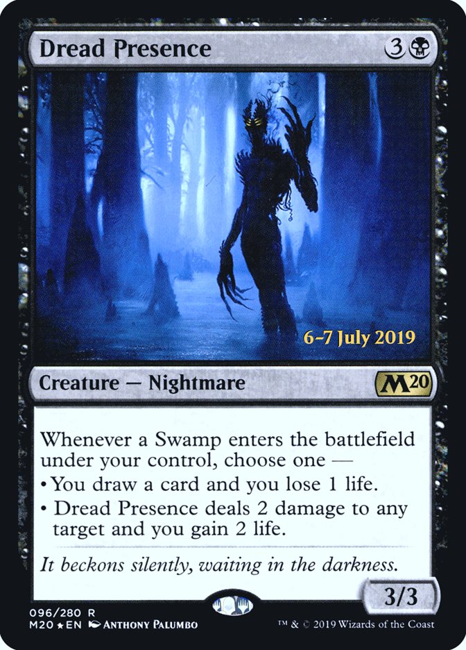 Dread Presence [Core Set 2020 Prerelease Promos] | Tables and Towers