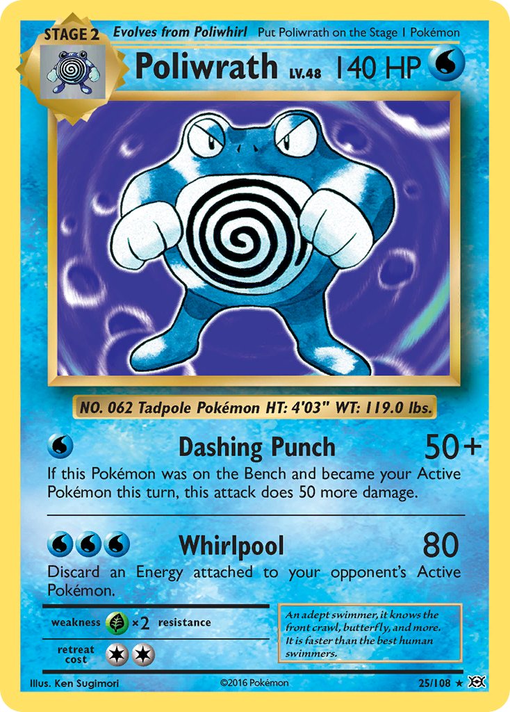 Poliwrath (25/108) (Theme Deck Exclusive) [XY: Evolutions] | Tables and Towers