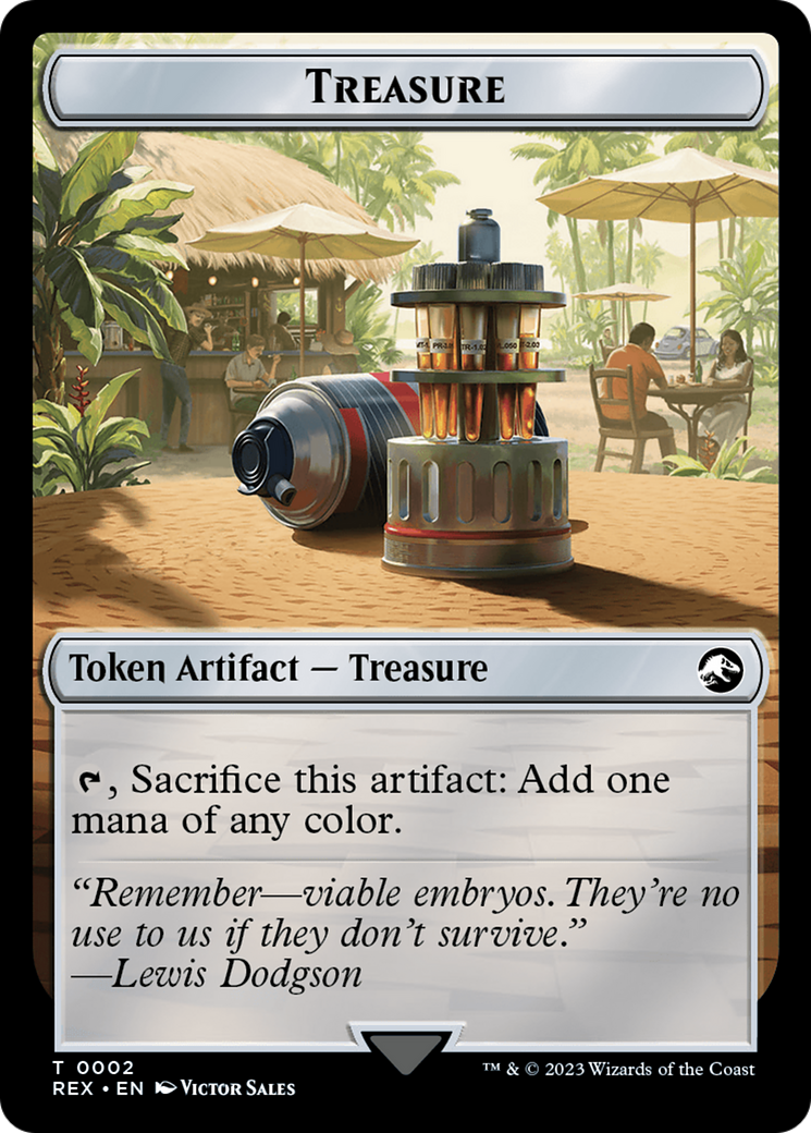 Treasure (0002) // Golem Double-Sided Token [Jurassic World Collection Tokens] | Tables and Towers