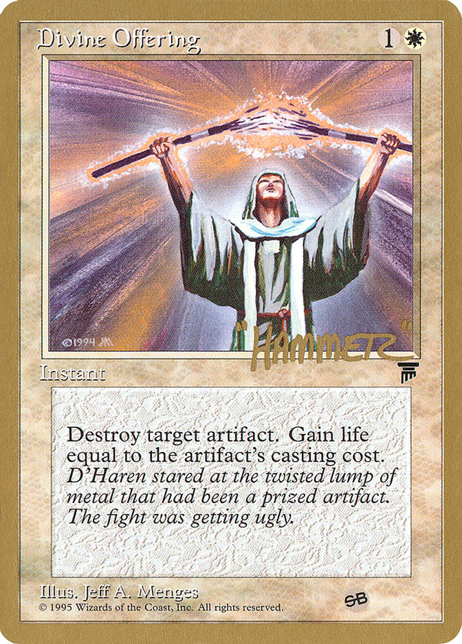 Divine Offering (Shawn "Hammer" Regnier) (SB) [Pro Tour Collector Set] | Tables and Towers