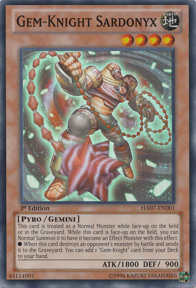 Gem-Knight Sardonyx [HA07-EN001] Super Rare | Tables and Towers