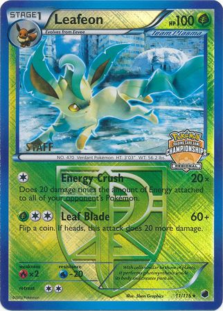 Leafeon (11/116) (Regional Championship Promo Staff) [Black & White: Plasma Freeze] | Tables and Towers