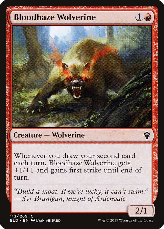 Bloodhaze Wolverine [Throne of Eldraine] | Tables and Towers