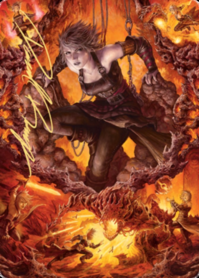 Nahiri, Heir of the Ancients 2 Art Card (Gold-Stamped Signature) [Zendikar Rising Art Series] | Tables and Towers