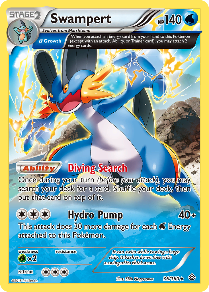 Swampert (36/160) [XY: Primal Clash] | Tables and Towers