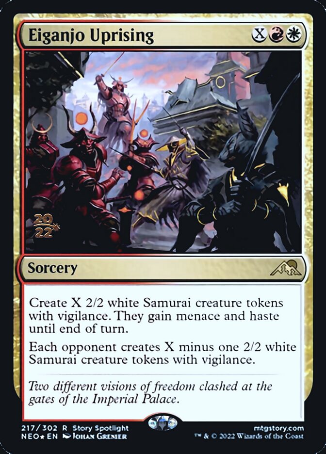 Eiganjo Uprising [Kamigawa: Neon Dynasty Prerelease Promos] | Tables and Towers