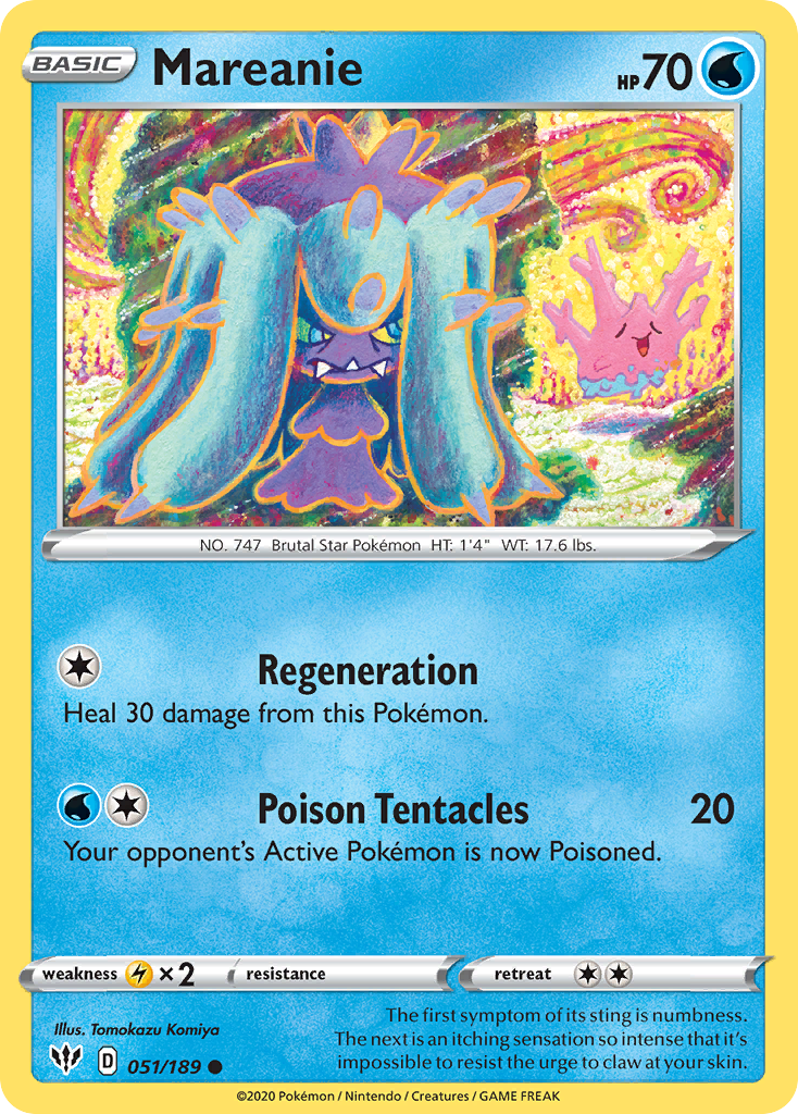 Mareanie (051/189) [Sword & Shield: Darkness Ablaze] | Tables and Towers