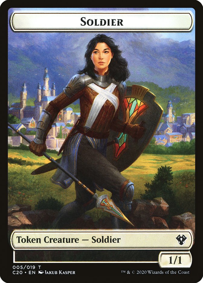 Elemental (003) // Soldier Double-Sided Token [Commander 2020 Tokens] | Tables and Towers