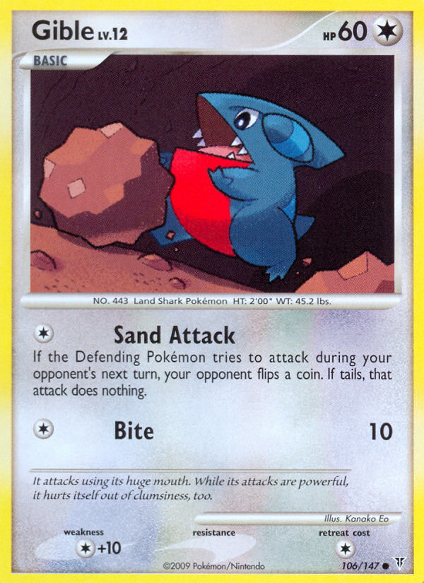 Gible (106/147) [Platinum: Supreme Victors] | Tables and Towers