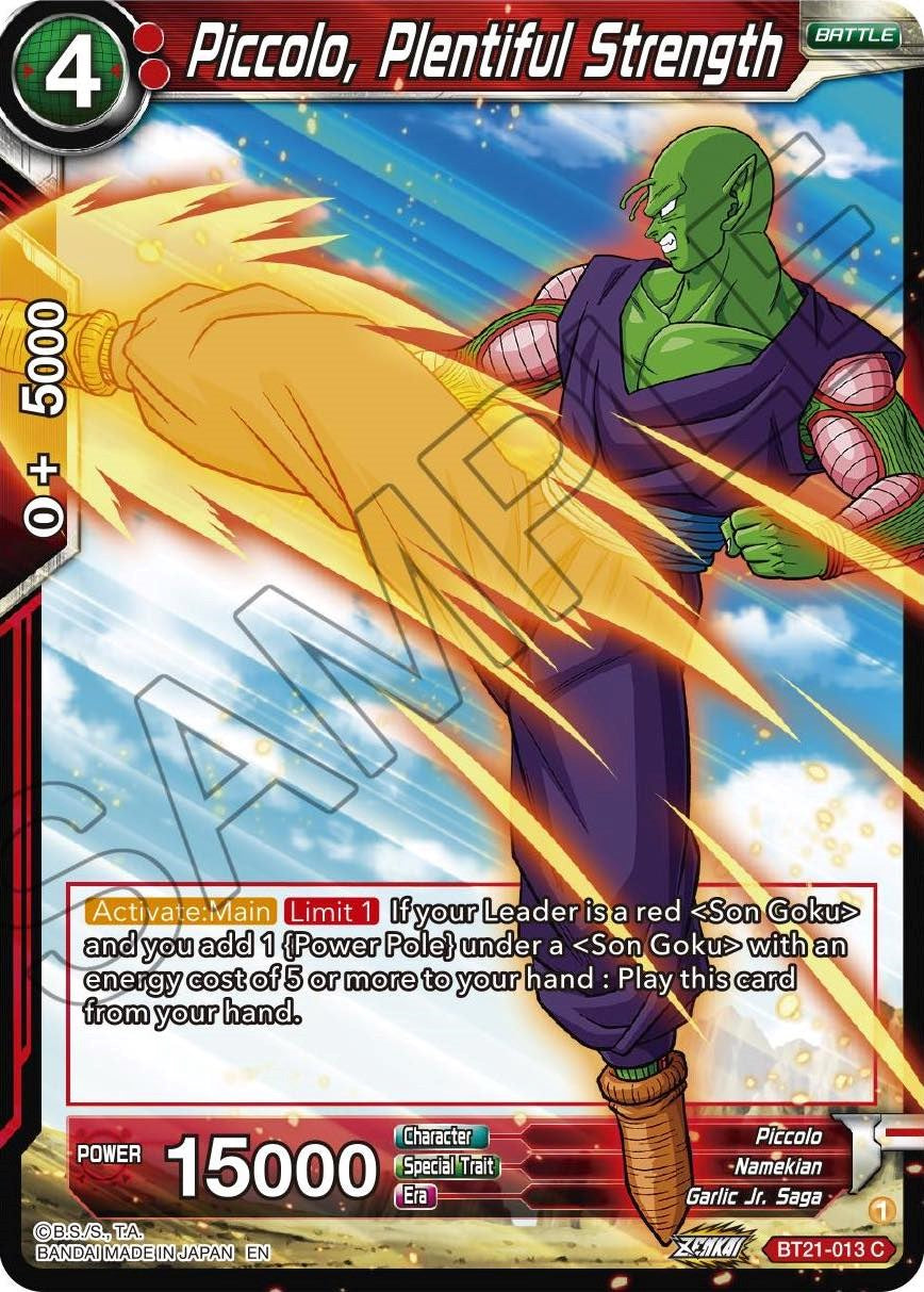 Piccolo, Plentiful Strength (BT21-013) [Wild Resurgence] | Tables and Towers