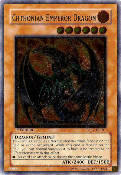 Chthonian Emperor Dragon [TAEV-EN019] Ultimate Rare | Tables and Towers