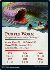 Purple Worm Art Card [Dungeons & Dragons: Adventures in the Forgotten Realms Art Series] | Tables and Towers